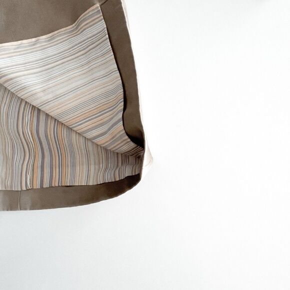 ZARA Men's Suit Jacket Notch Collared Front Pockets Lined Satin Brown Gold US 42 - Picture 3 of 9